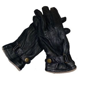 Cashmere and leather gloves